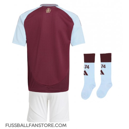 Aston Villa Replik Heimtrikot Kinder 2024-25 Kurzarm (+ Kurze Hosen)